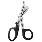 Bandage Scissors black plastic ring with autodavable